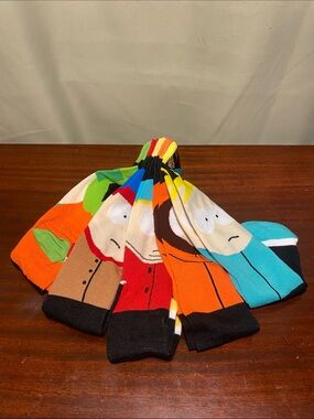 South Park  Cartoon Character Crew Socks  5 pair Unisex Women Sz 6-12 NWT